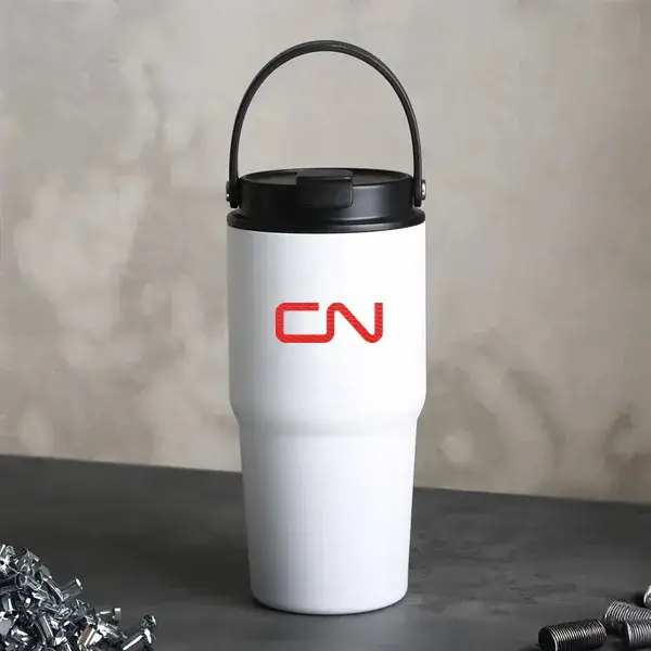 Recycled Stainless Steel Flip Straw Tumbler